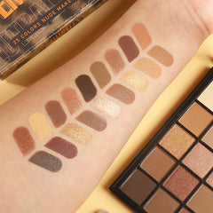 oygcee nude neutral palette with brush demonstrating smooth blending technique.