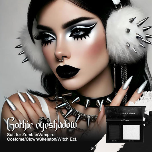 oygcee pressed powder in black and white for smooth application and long wear.