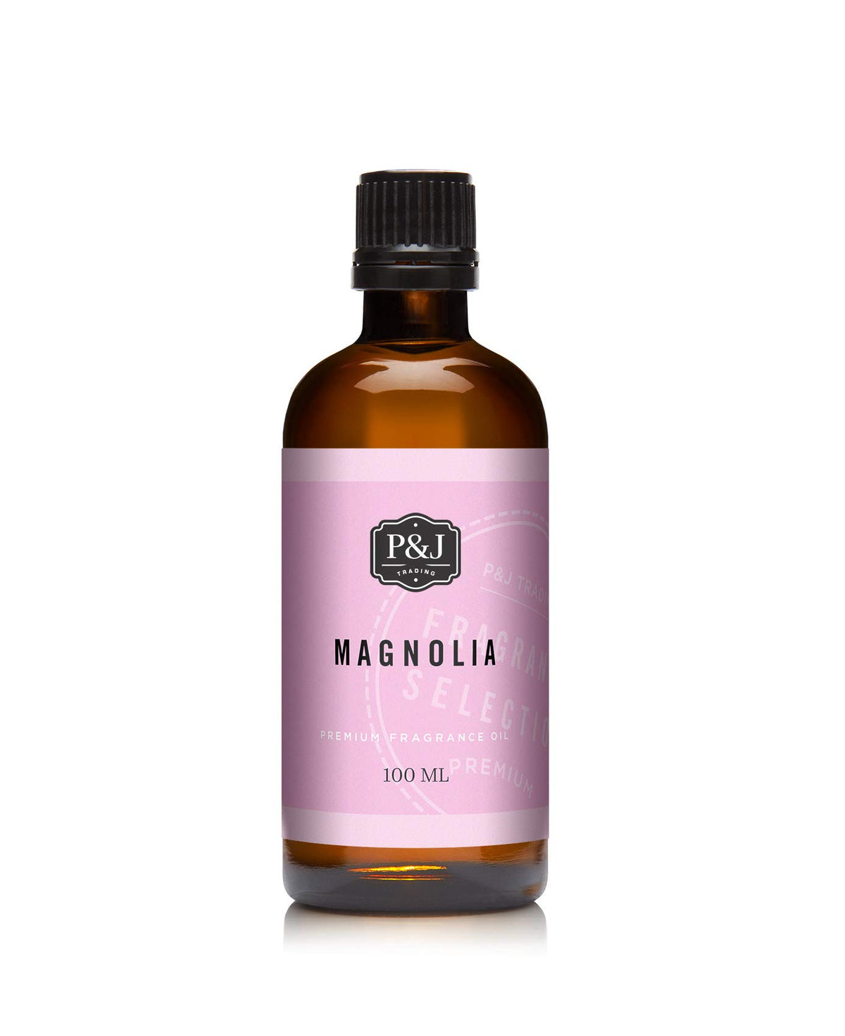 P&J Magnolia Fragrance Oil 100ml in an amber bottle