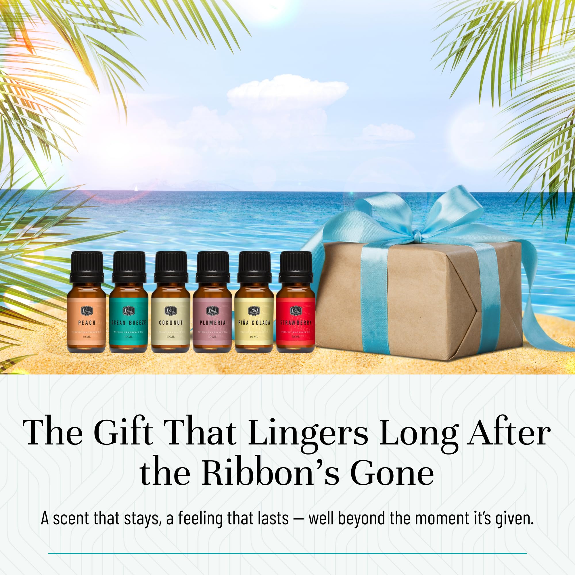 Coconut fragrance oil bottle from P&J Trading Summer Set