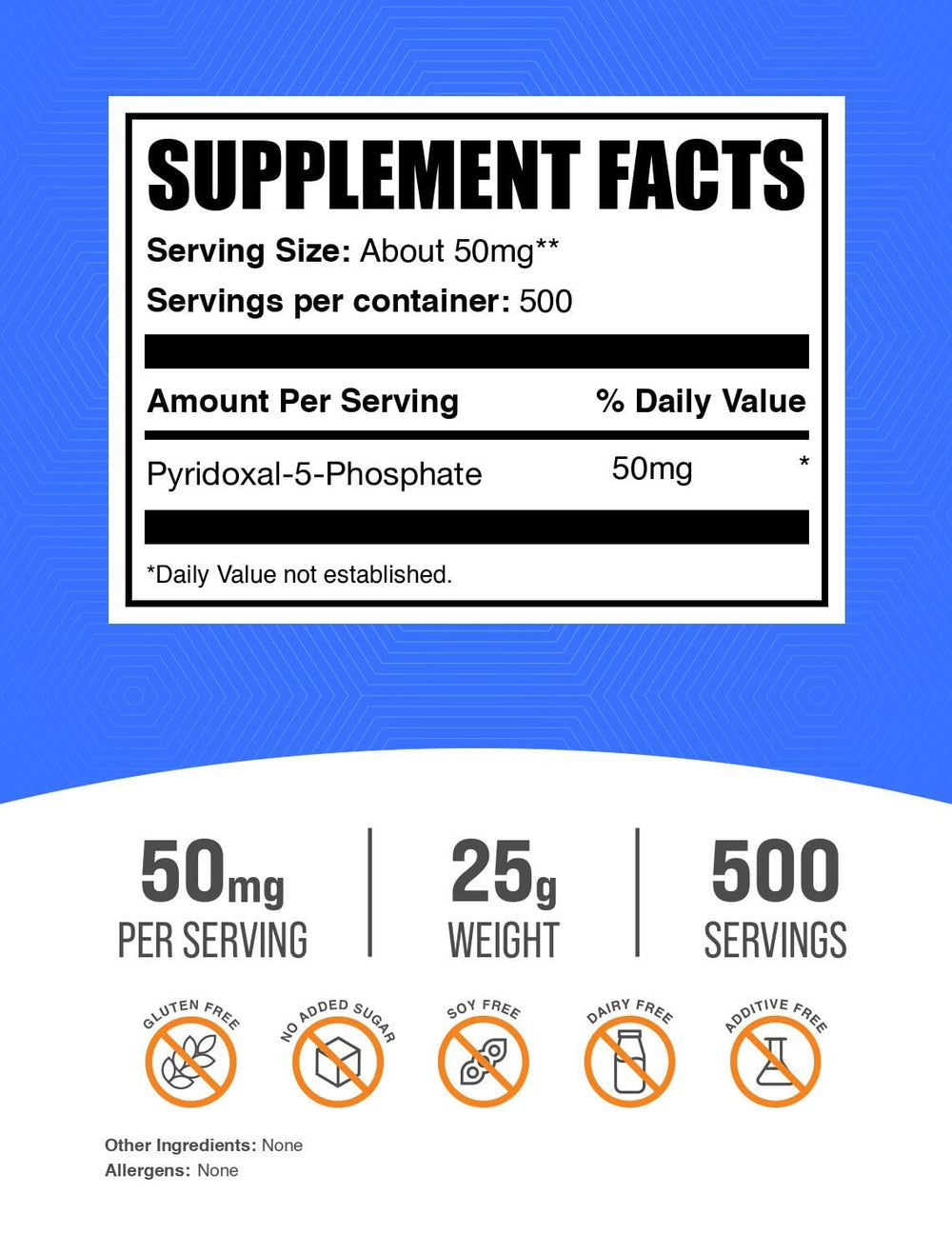 P-5-P Vitamin B6 powder label and branding