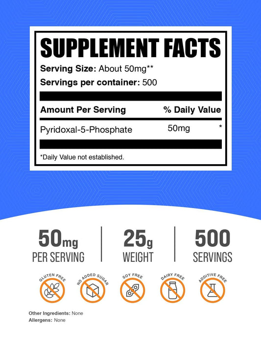 P-5-P Vitamin B6 powder label and branding