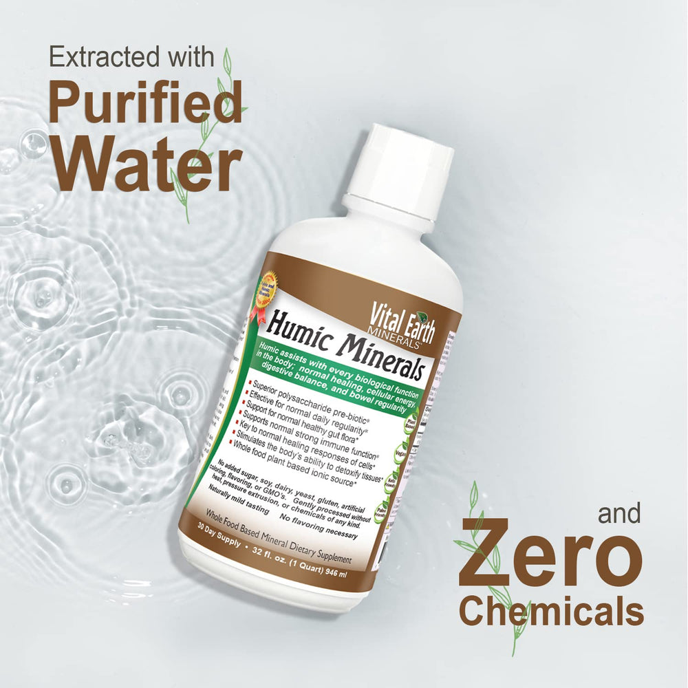 Alkaline water with Humic Minerals pH 8.6–9.6