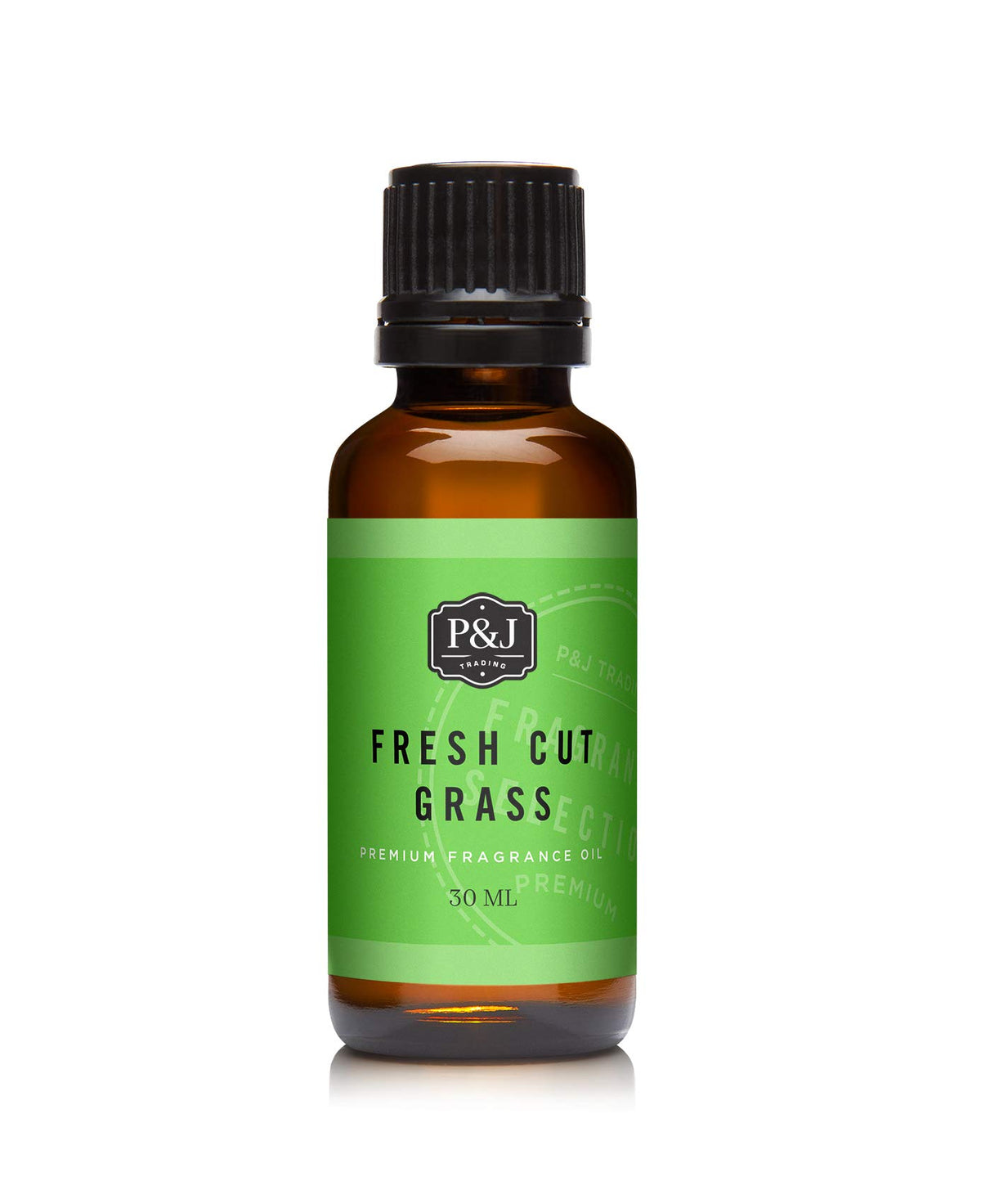 P&J Trading Fresh Cut Grass fragrance oil 30ml amber bottle front view