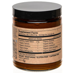PAAVANI Golden Milk product label with organic seal