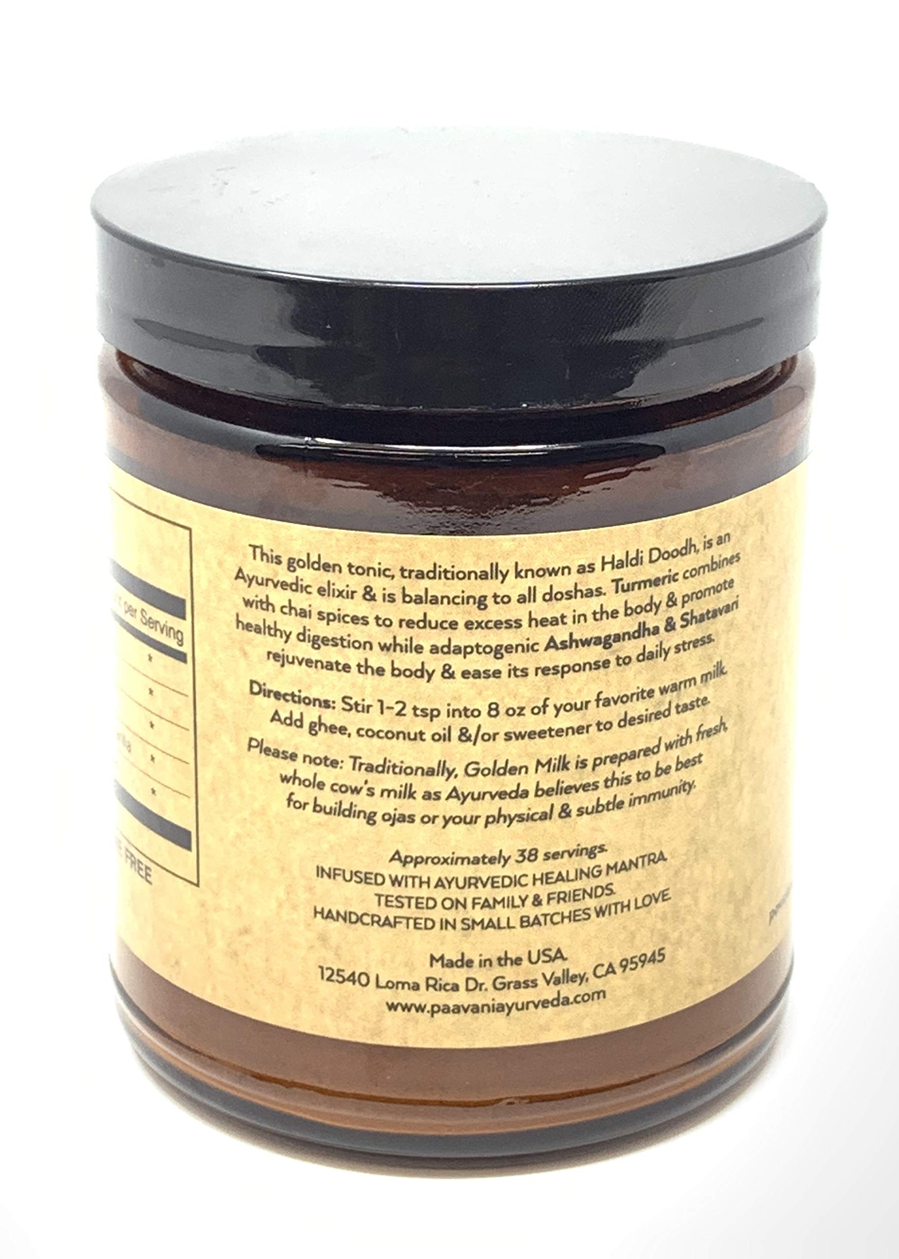 Packaging shot of PAAVANI Golden Milk powder
