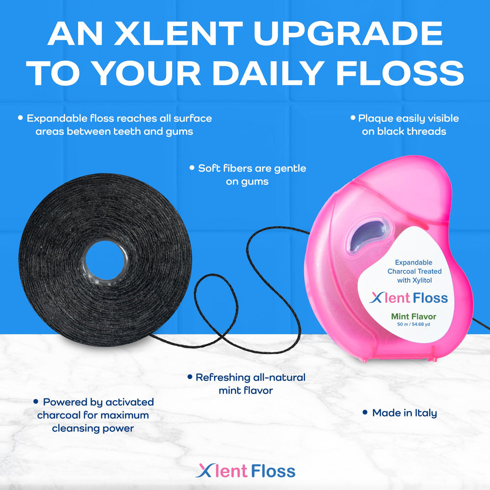 Pack of two 50 m floss containers