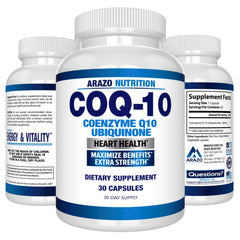 Pack of two Arazo CoQ10 bottles side by side