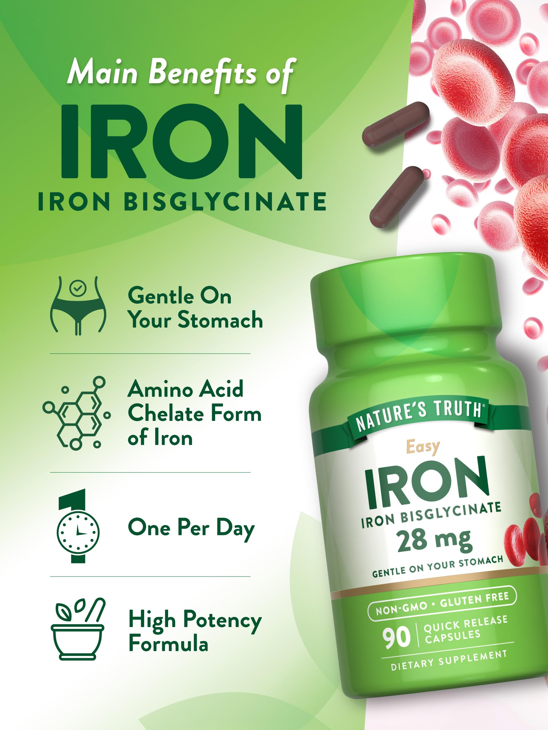 Pack of 2 Nature's Truth iron supplements