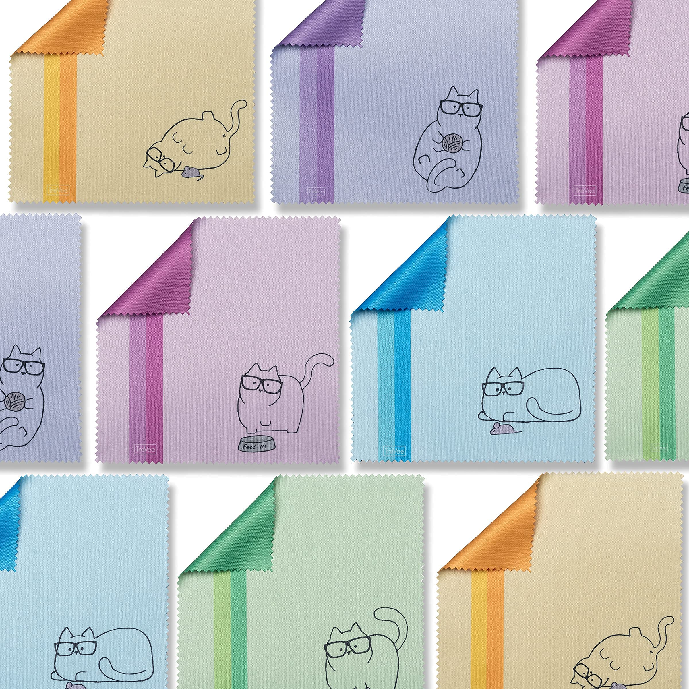 10-pack individually wrapped microfiber cloths in gift-ready packaging