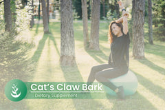 Packaging from Utah, USA of Cat's Claw Bark capsules