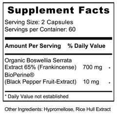 Jiva Botanicals Boswellia 120-capsule bottle packaging