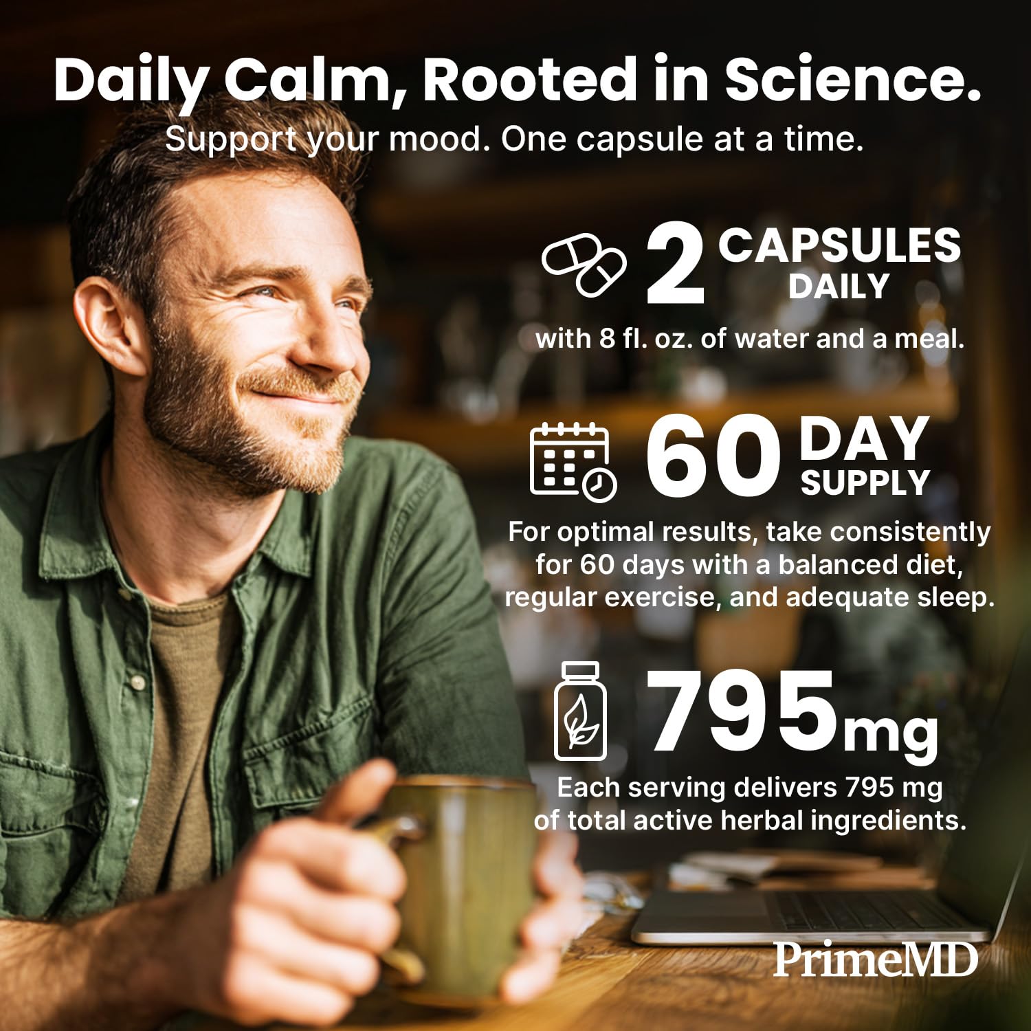 Packaging image of the 120-count cortisol support bottle