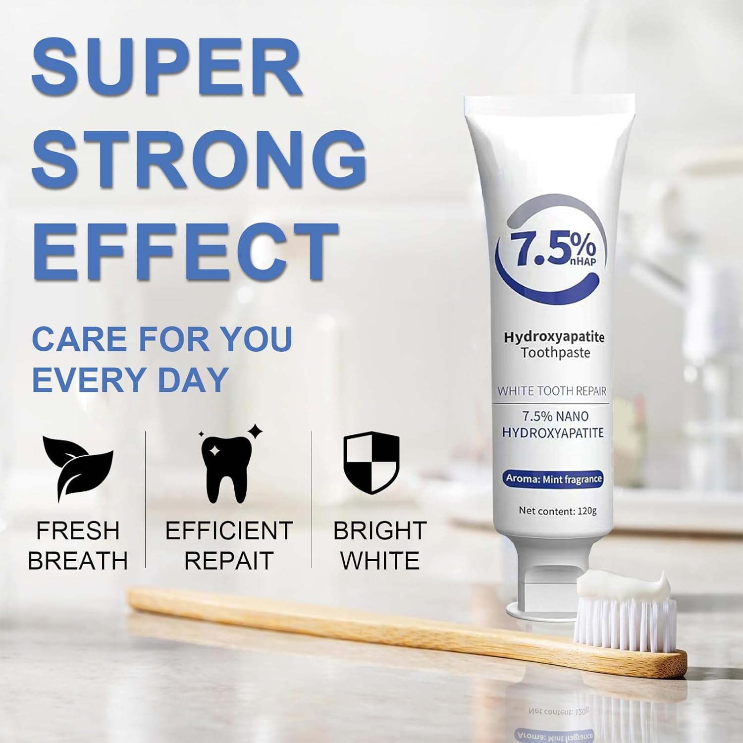 Packaging for 1-piece hydroxyapatite toothpaste