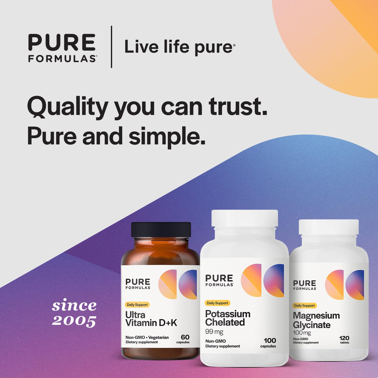 Two-pack packaging of PureFormulas Potassium supplement