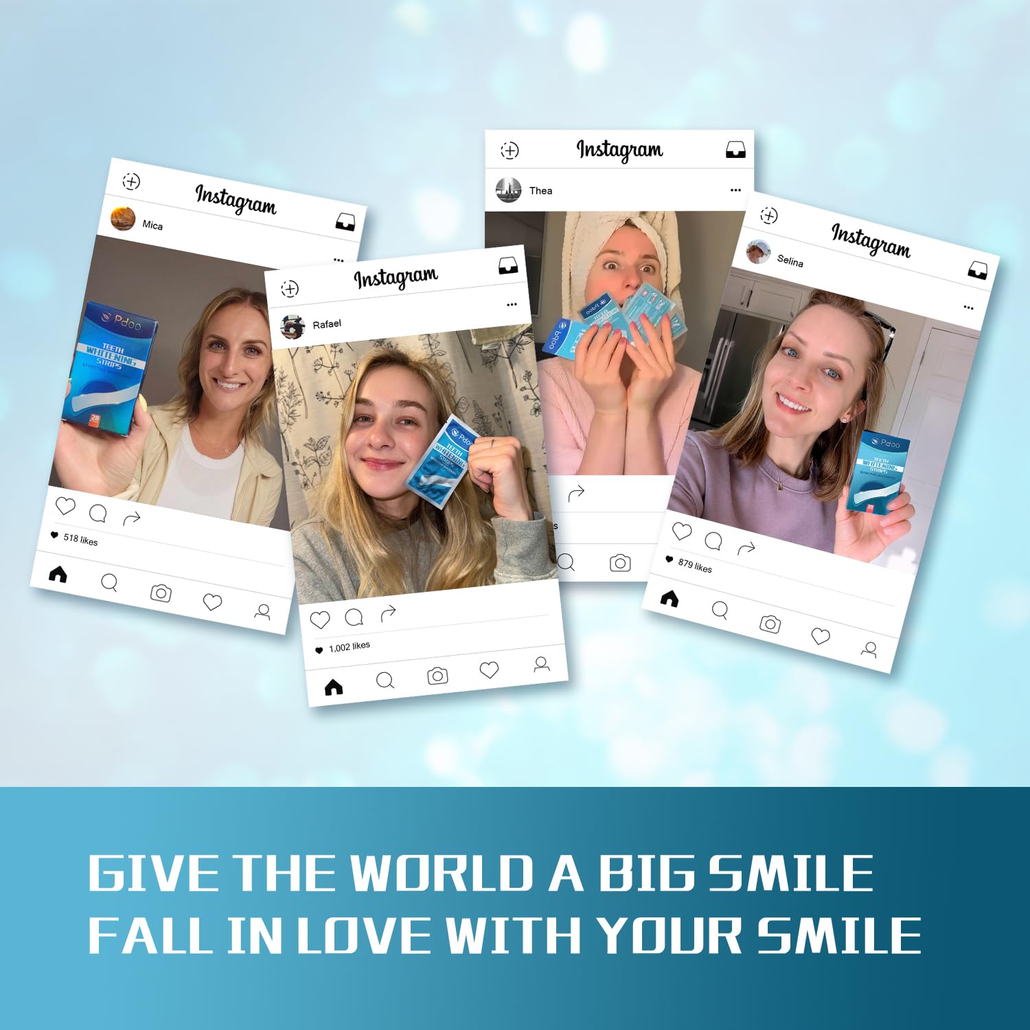 Product packaging and whitening strips
