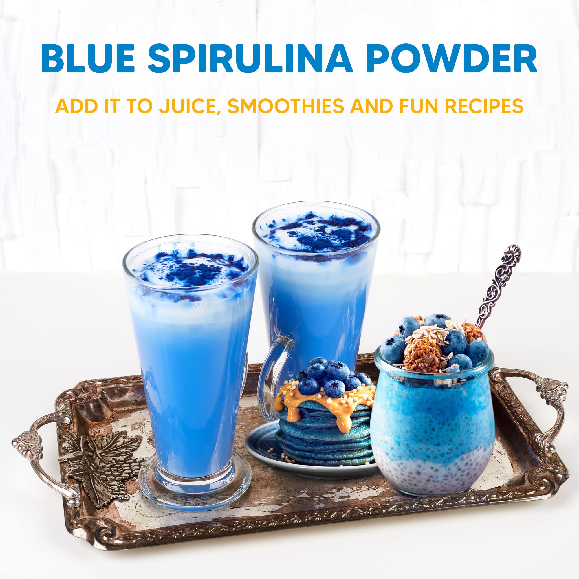 Packaging of Yogi Super Foods Blue Spirulina Powder