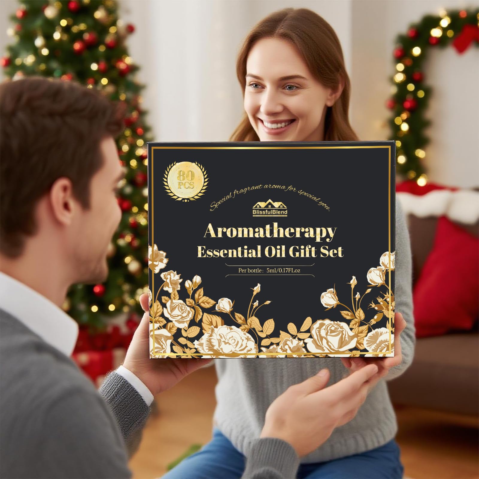 Exquisite packaging booklet included with the oils set