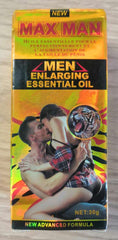Packaging box and bottle of massage oil