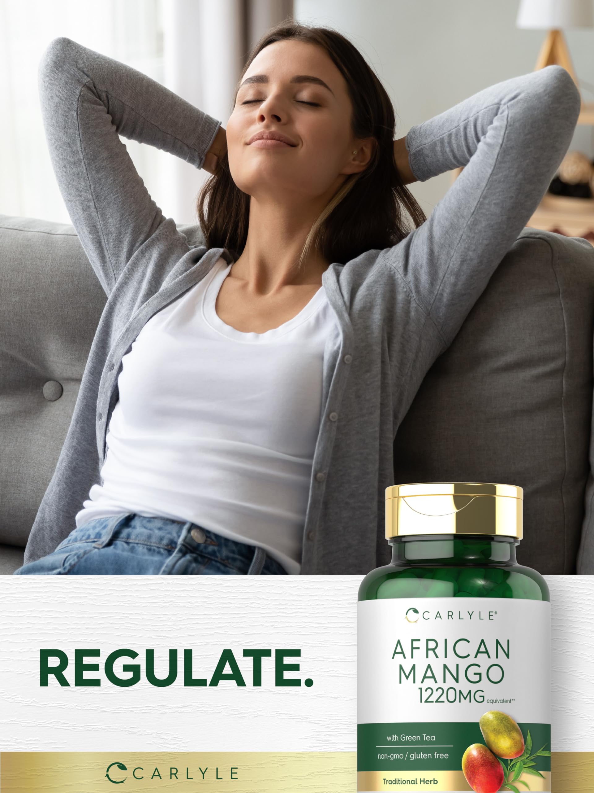 Product packaging of Carlyle African Mango supplement