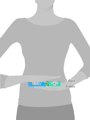 Side view of Crest toothpaste 6-pack packaging with product details