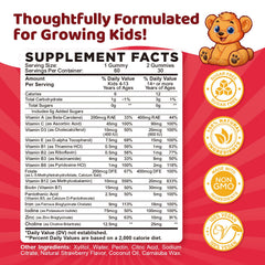 Front packaging of iron supplement gummy for kids