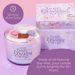 Boxed packaging for Hugs and Healing Energy Candle