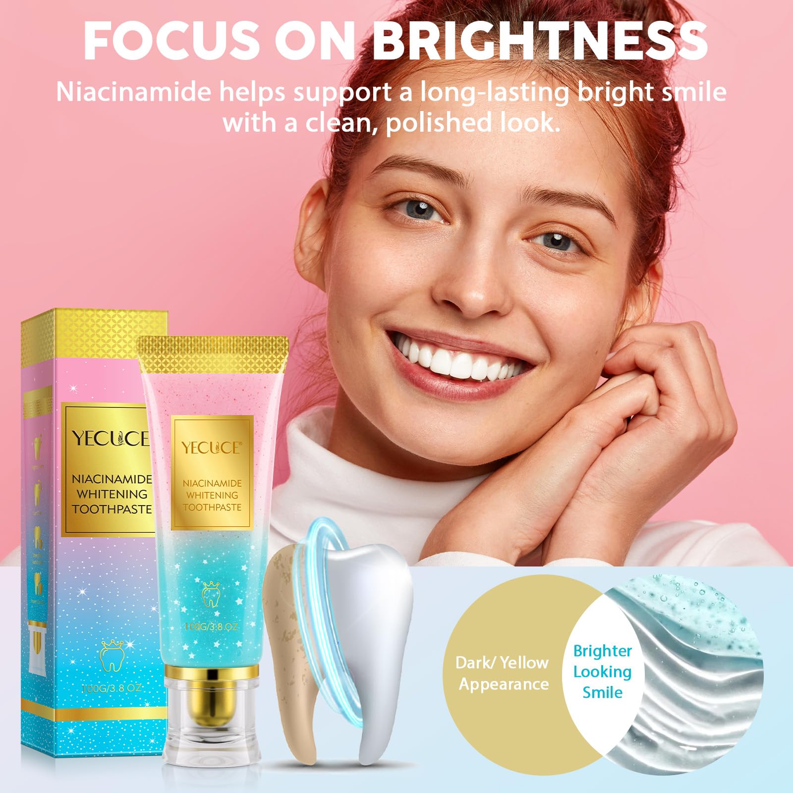 4 oz Niacinamide toothpaste packaging