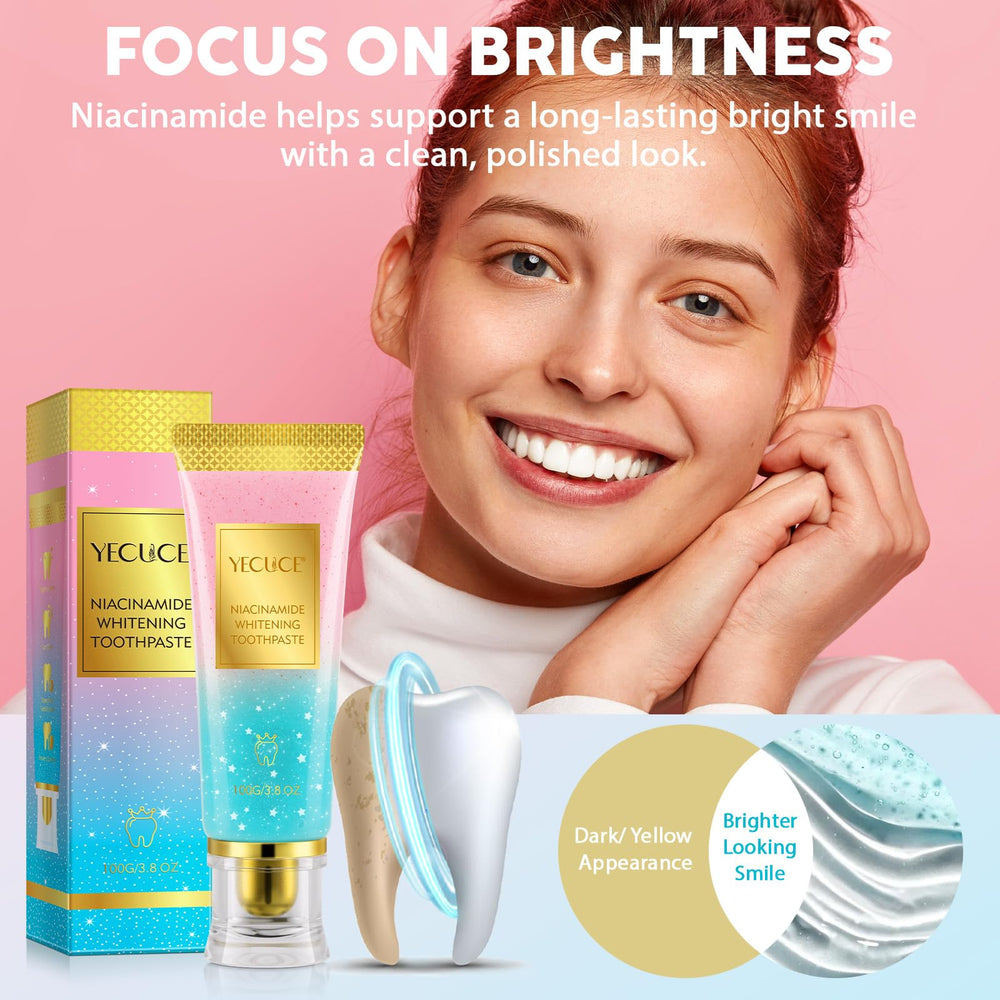 4 oz Niacinamide toothpaste packaging