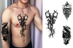 PADOUN Halloween tattoo easy to apply and remove for mess-free use