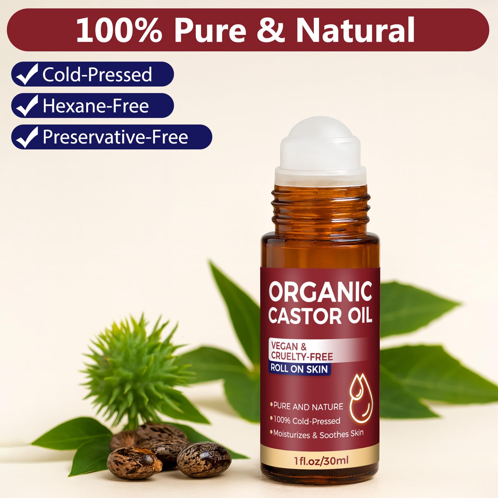 Paistely castor oil roll-on eyelashes supports daily conditioning and care.