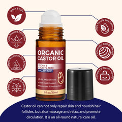 Paistely castor oil roll-on eye area enables gentle lash and brow care.