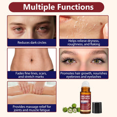 Paistely castor oil roll-on face delivers lightweight hydration for dry skin.