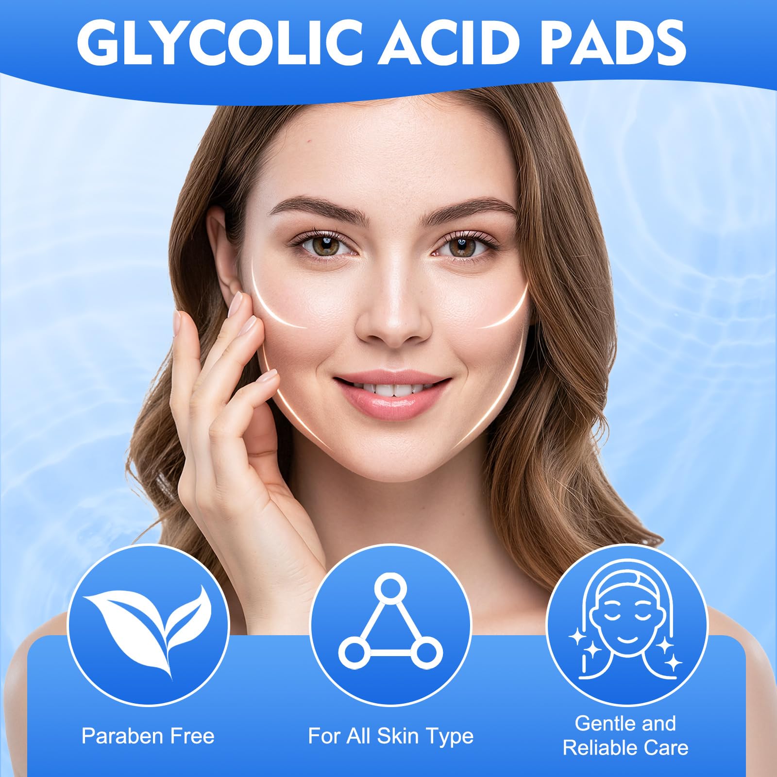 Paistely Glycolic Pads bottle with pads; simple daily skincare routine
