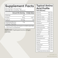 Paleo and Keto certified collagen powder label