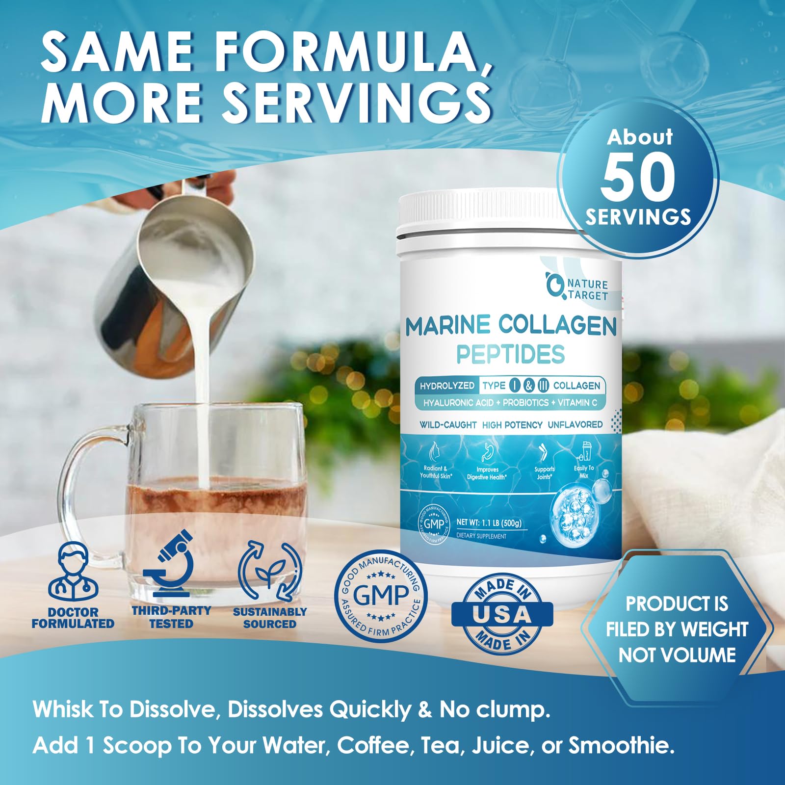 Serving scoop with Paleo and Keto friendly label