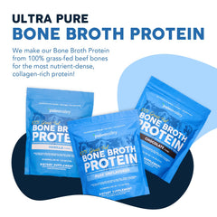 Close-up of bone broth protein powder texture