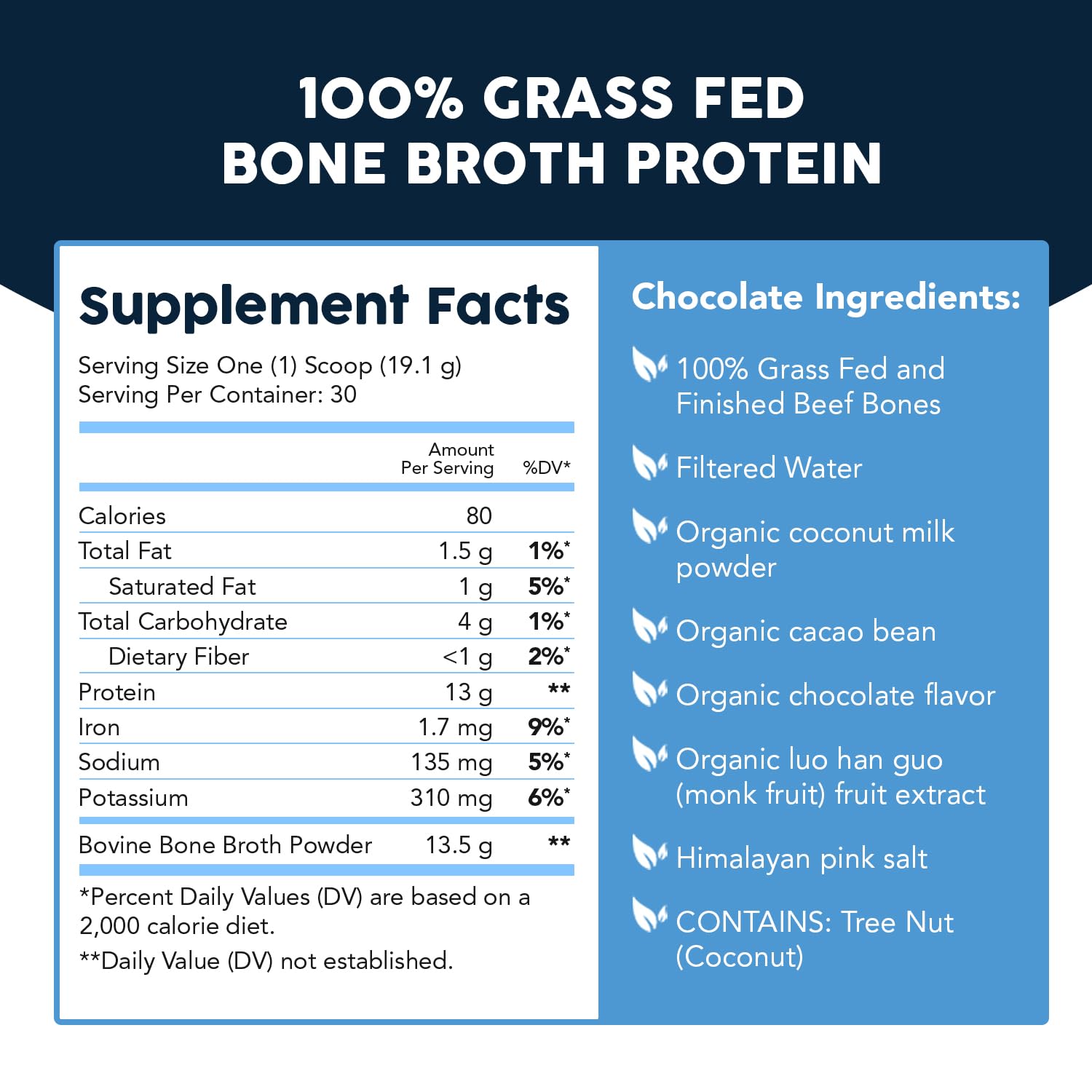 Paleovalley logo with chocolate bone broth protein powder package