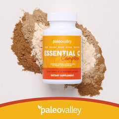 USA made seal on Paleovalley Essential C Complex packaging
