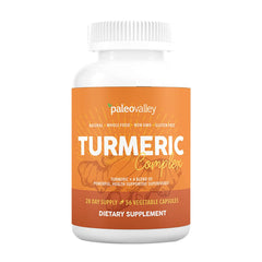 Paleovalley Organic Turmeric Complex bottle front label