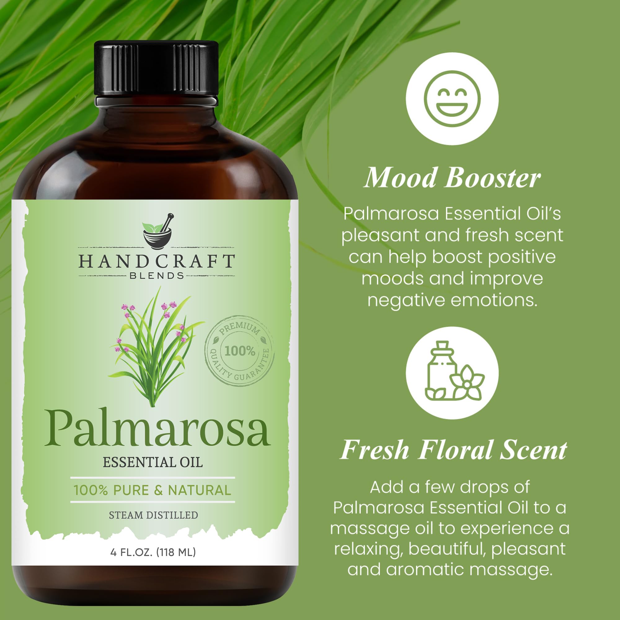 Palmarosa oil used for candle making