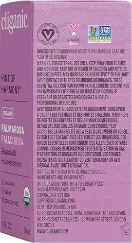 Palmarosa oil ingredients graphic