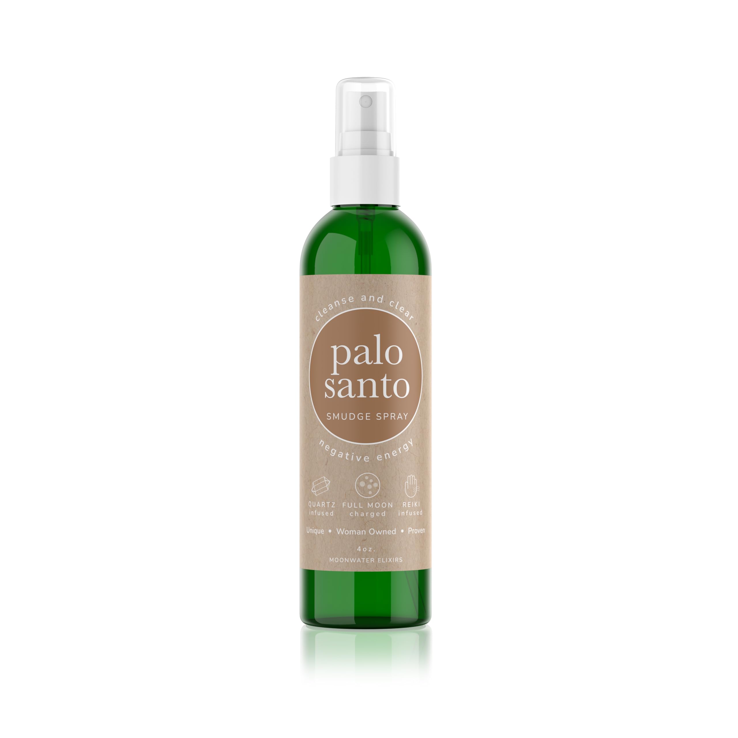 Close-up shot of Palo Santo Smudge Spray bottle