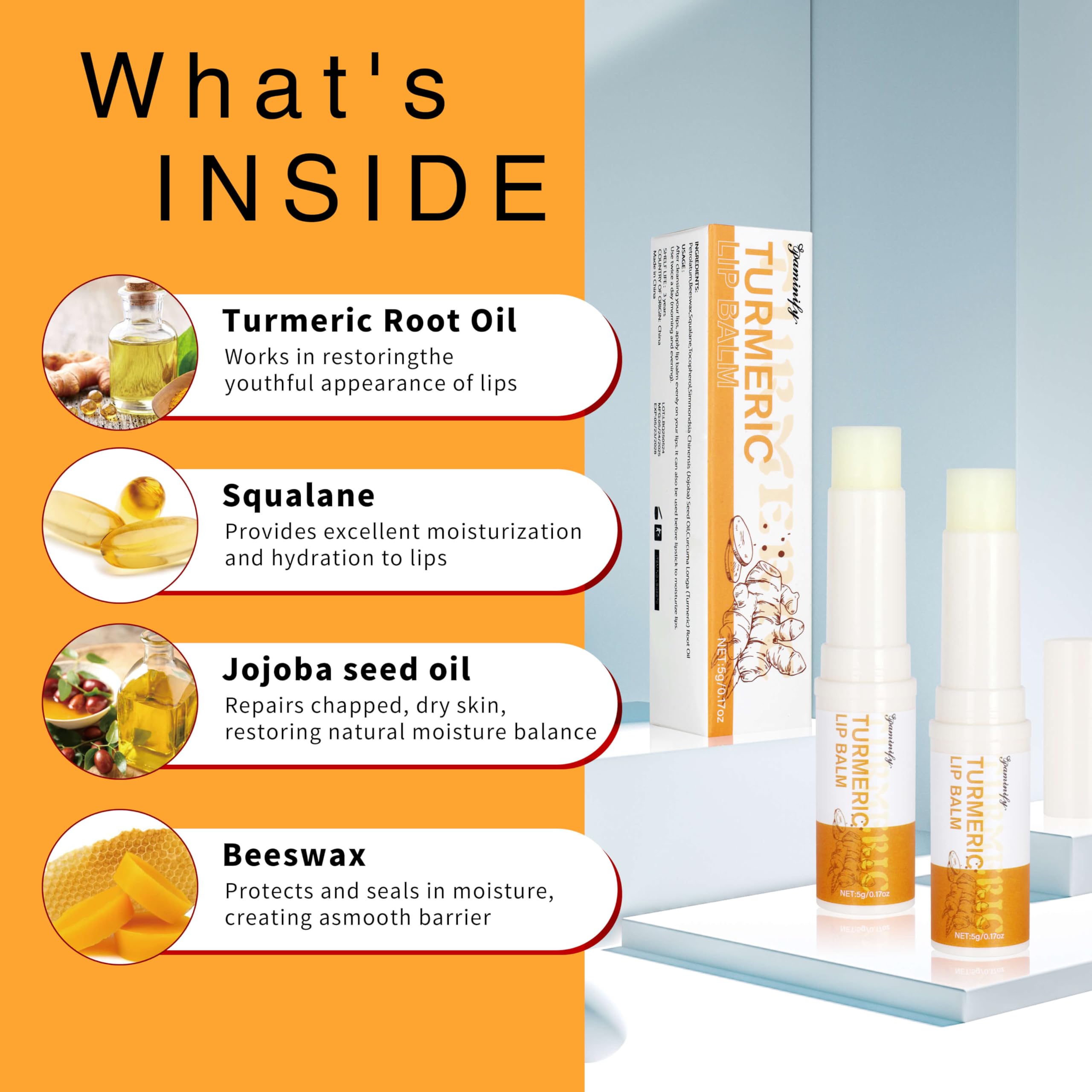 Paminify jojoba oil nourishment enhances lip softness.