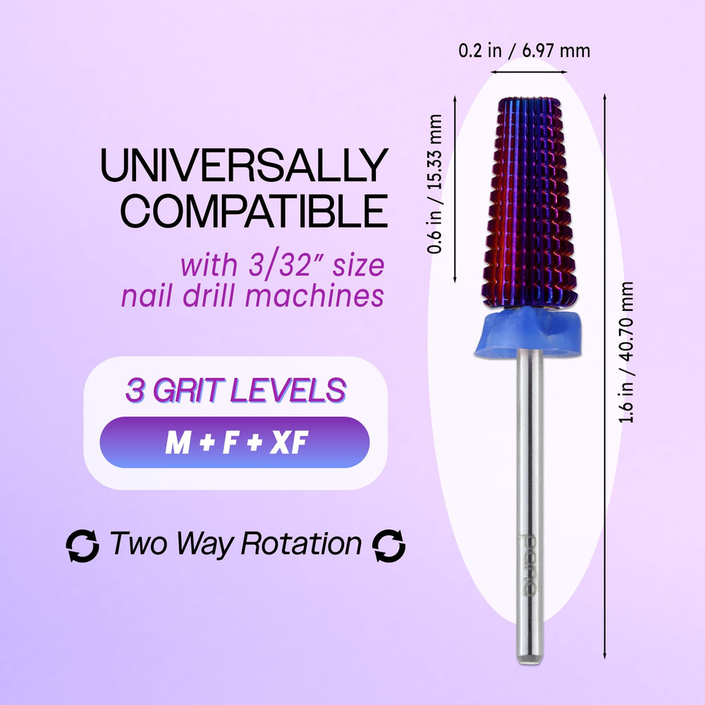 PANA 5-in-1 carbide bit for cuticle cleaning and prep