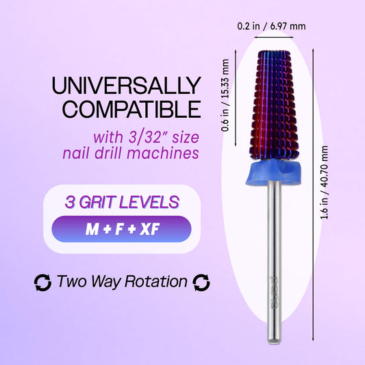 PANA 5-in-1 carbide bit for cuticle cleaning and prep