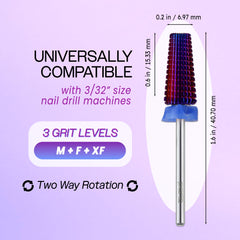 PANA 5-in-1 carbide bit for cuticle cleaning and prep