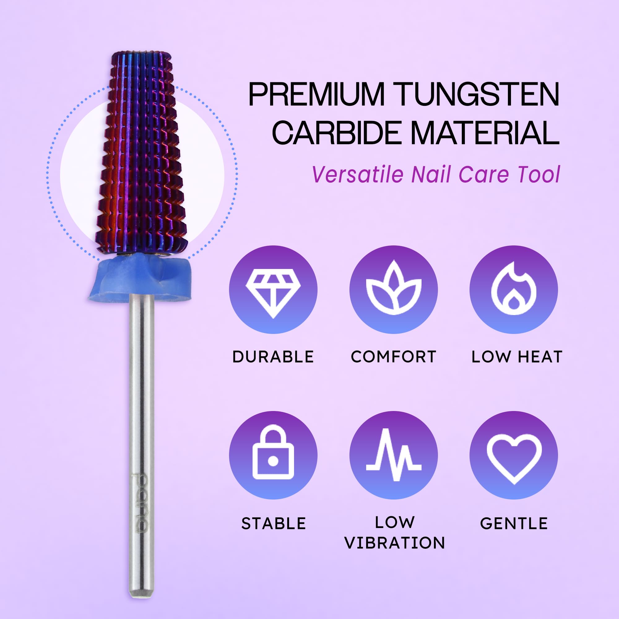 PANA 5-in-1 carbide bit for under-nail cleaning and detailing
