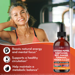 Panax ginseng and berberine with cayenne pepper liquid drops.