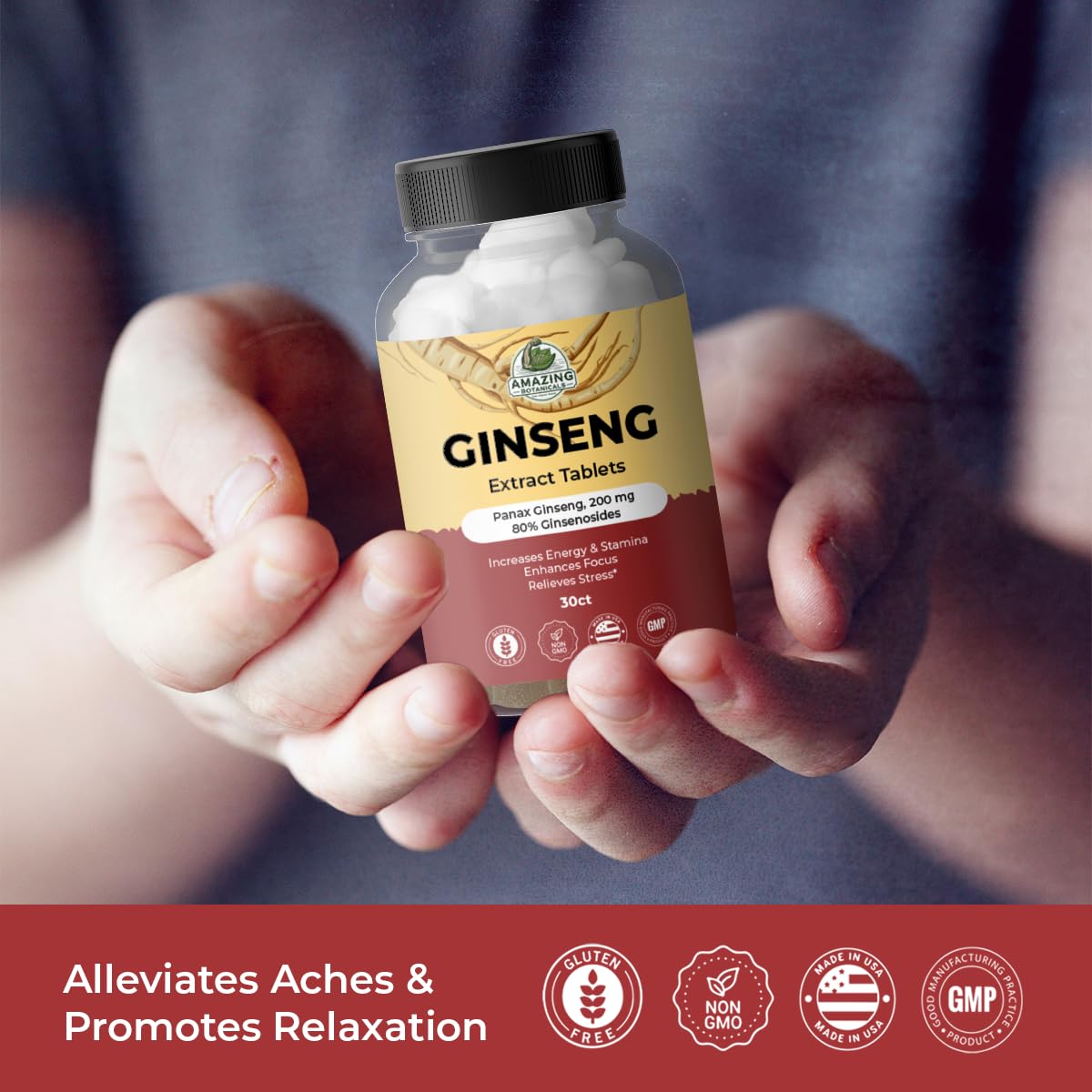 Serving suggestion of Panax Ginseng extract tablets